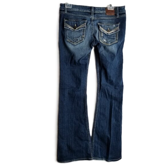BKE Sabrina Bootcut Jeans 28 Medium Wash Y2K Cowgirl Western Low Rise Vintage - Picture 2 of 14